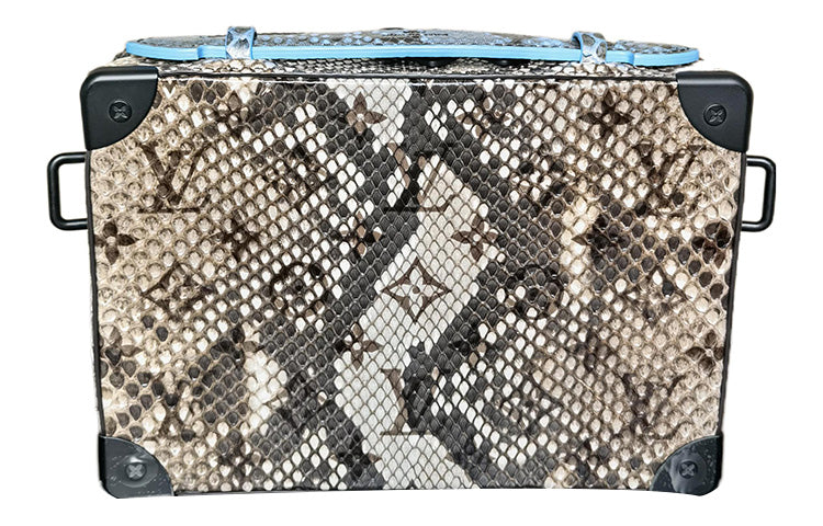 LOUIS VUITTON Trunk Python Skin Soft Box Small Square Bag Shoulder Bag Crossbody Bag Regular Unisex Multicolor