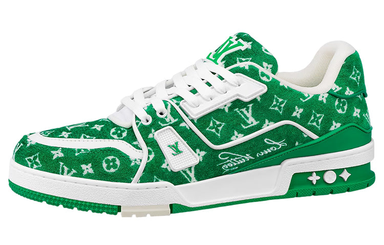 LOUIS VUITTON Trainer Green Monogram Textile
