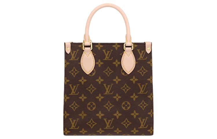LOUIS VUITTON Sac Plat Bb Bag Monogram Brown/Natural