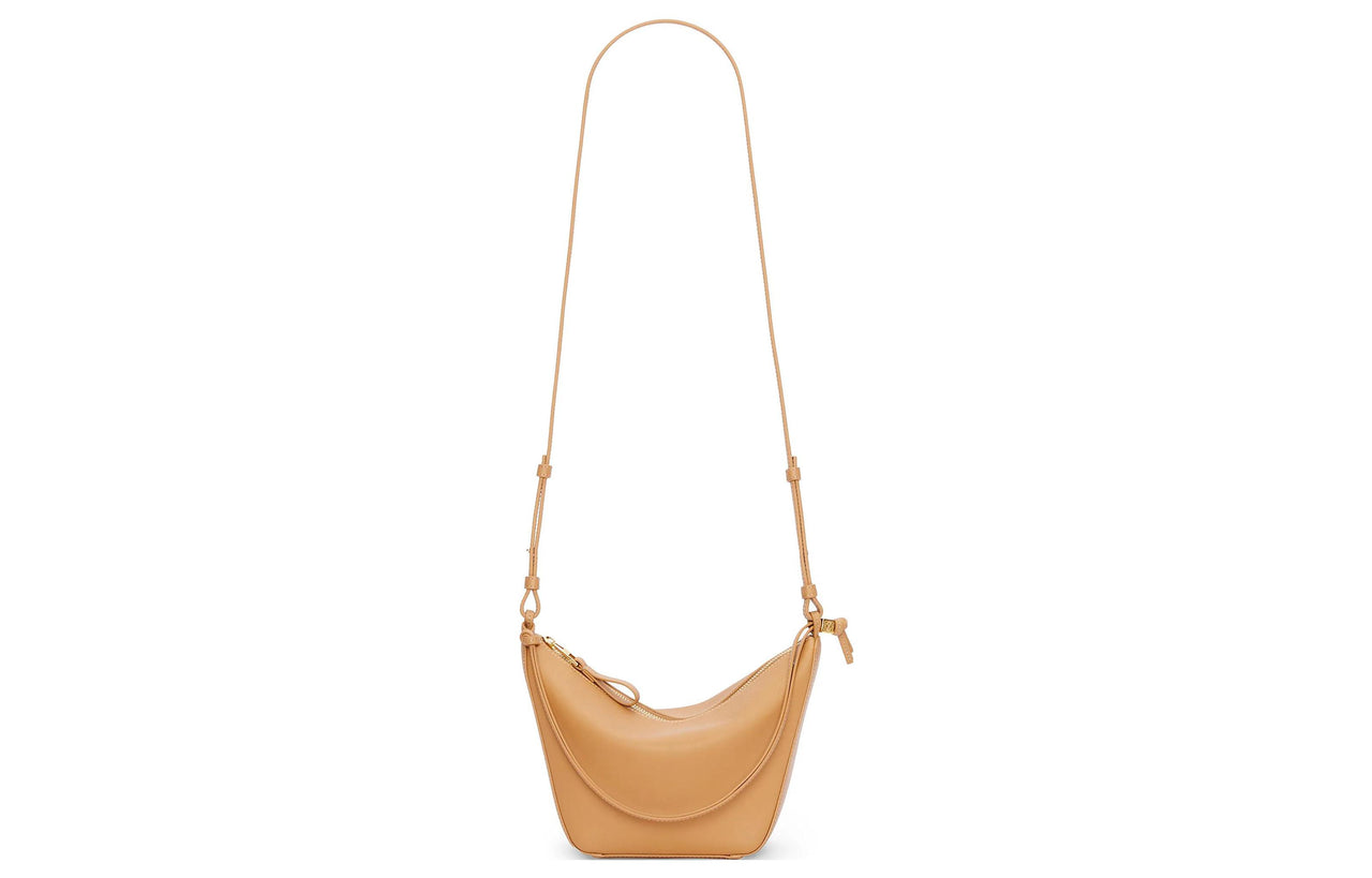 LOEWE Hammock Hobo Cow Leather Hobo Bag, Handbag, Shoulder Bag Women's Caramel