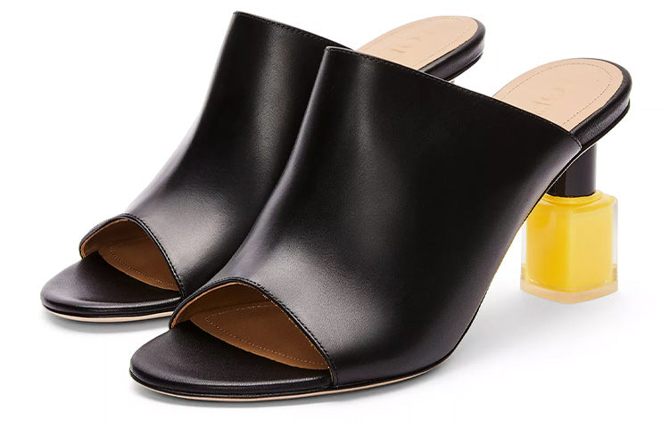 LOEWE Slide Slippers Women's Black Yellow