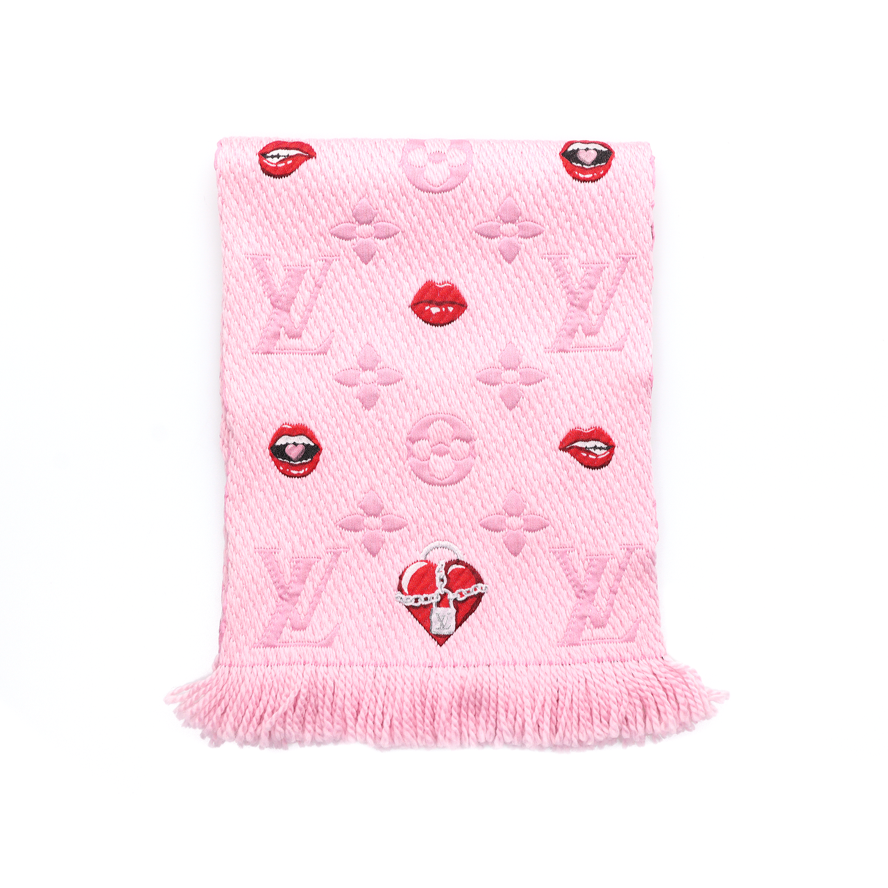 LOUIS VUITTON LOGOMANIA LUCKY MONOGRAM Knit Scarves Women's