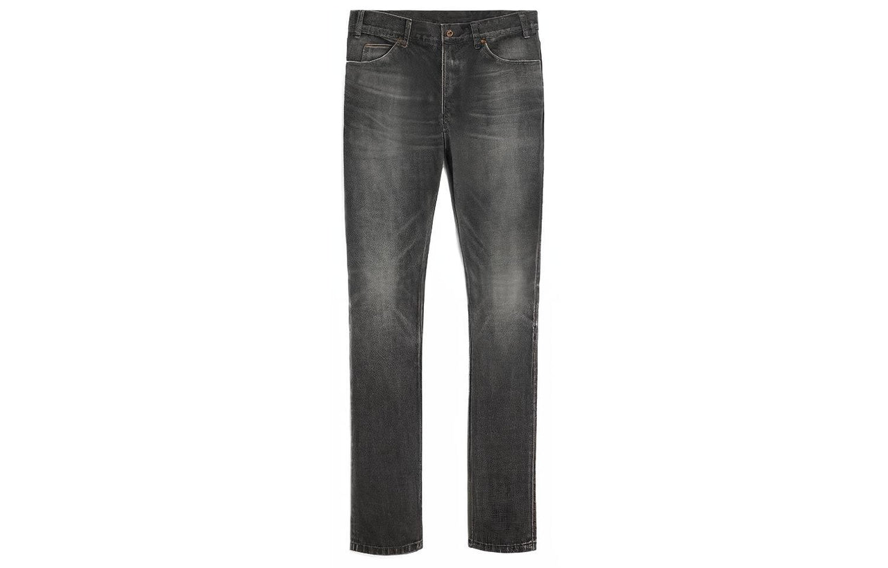 CELINE Lou Jeans In Black Ice Rinse Denim