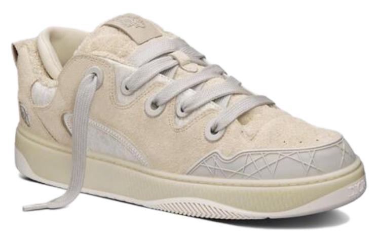 DIOR B9S Skater Erl Cream Suede With White And Cream DIOR Oblique Jacquard