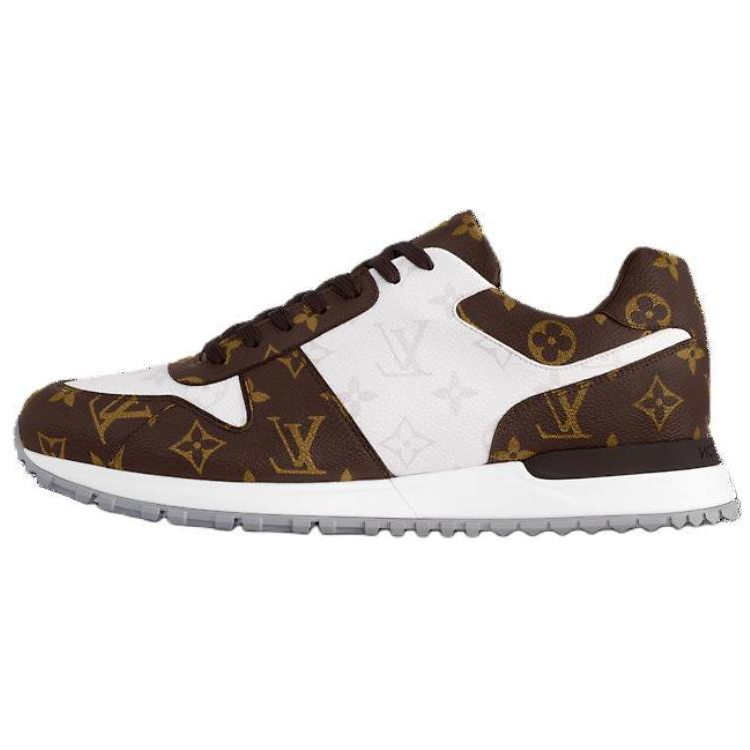 LOUIS VUITTON Run Away Low Top Casual Shoes Men's White Brown