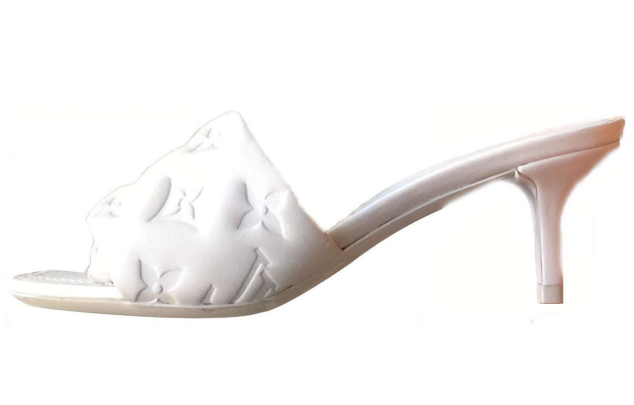 LOUIS VUITTON Revival Abrasion Resistant Slide Slippers Women's White
