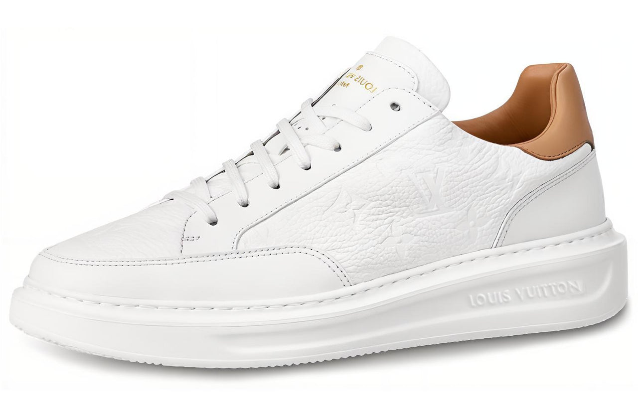 LOUIS VUITTON Beverly Hills Sneakers 'White Monogram With Caramel Top'