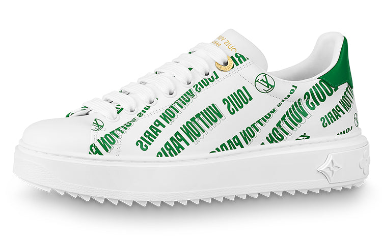 LOUIS VUITTON Time Out Sneakers 'White Green' Women's