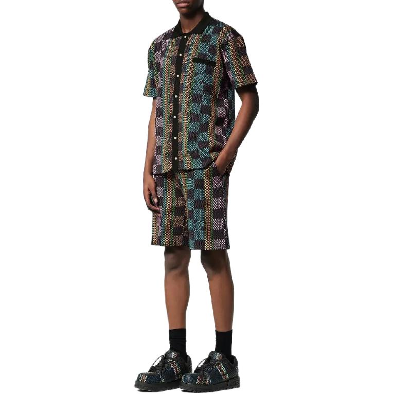 LOUIS VUITTON Damier Cotton Knit Shorts
