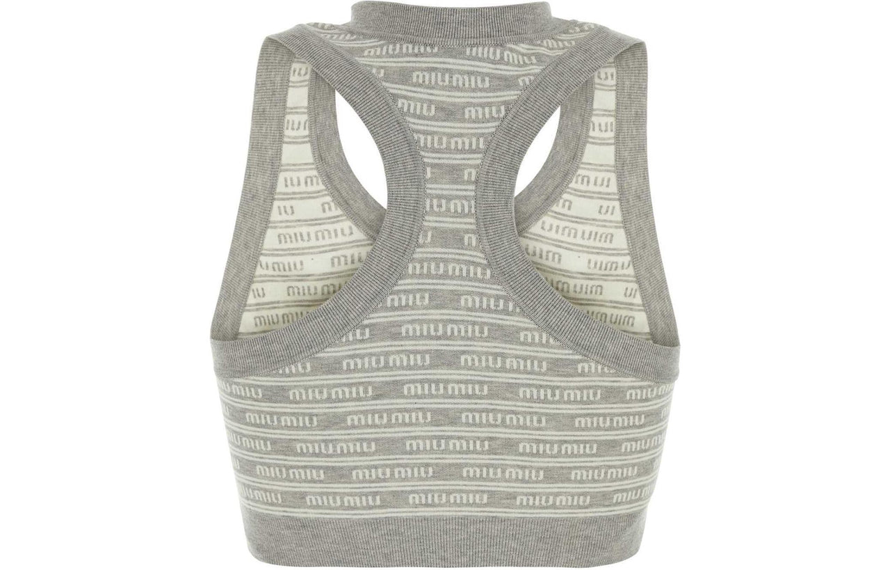 MIU MIU Tank Tops Women's Gray