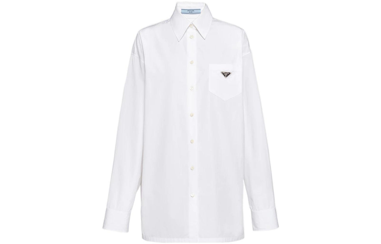 PRADA Triangle logo Poplin Shirt