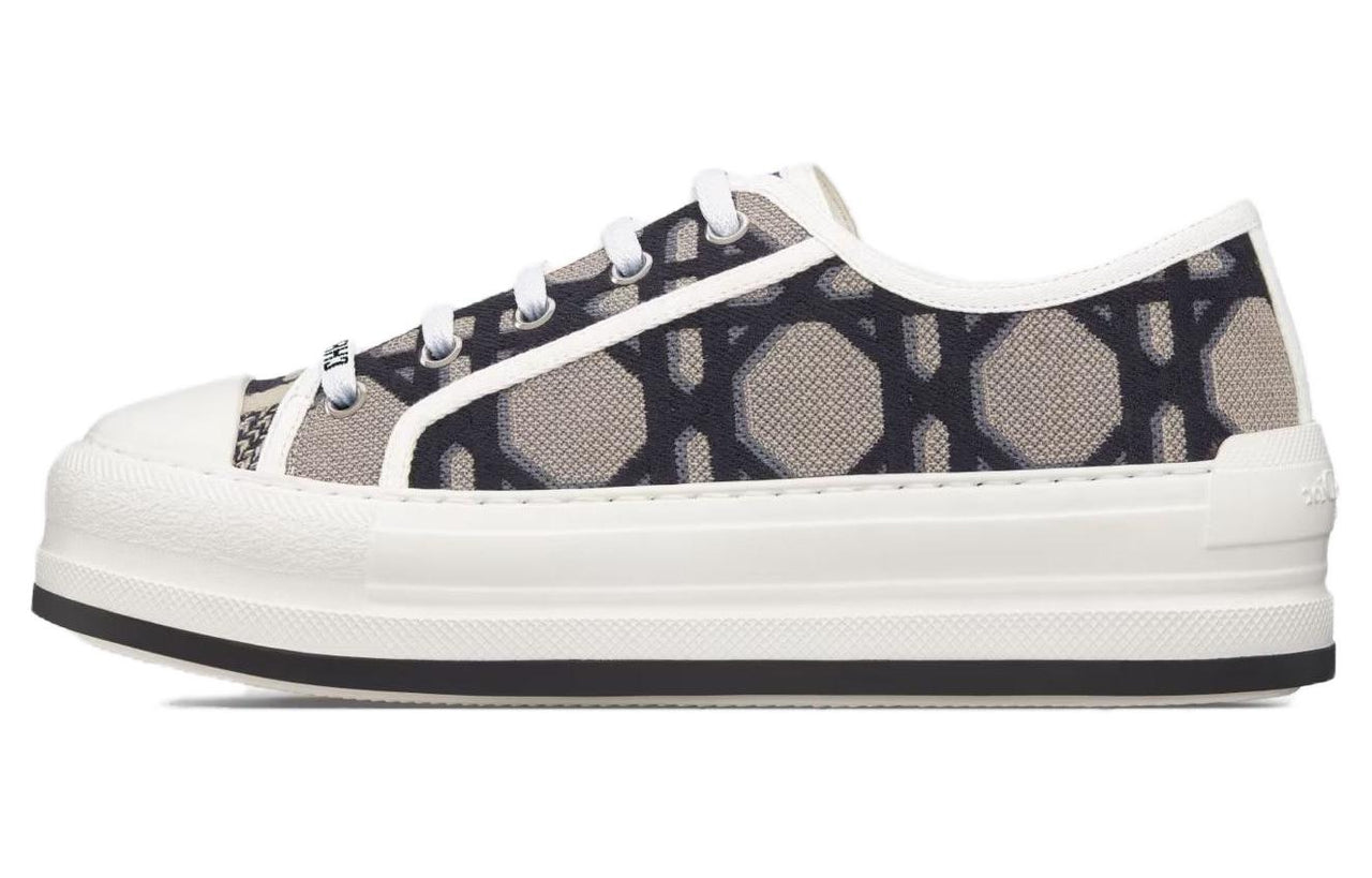DIOR Women's Walk'N'DIOR Platform 'Macrocannage - Deep Blue Beige'