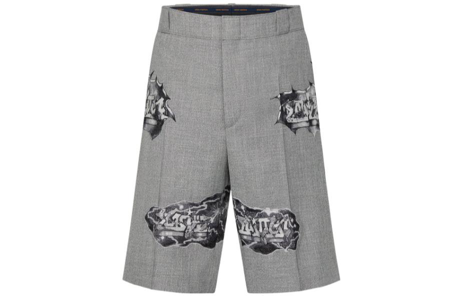 LOUIS VUITTON New Quarterly Products Of LV Casual Shorts Men Gray