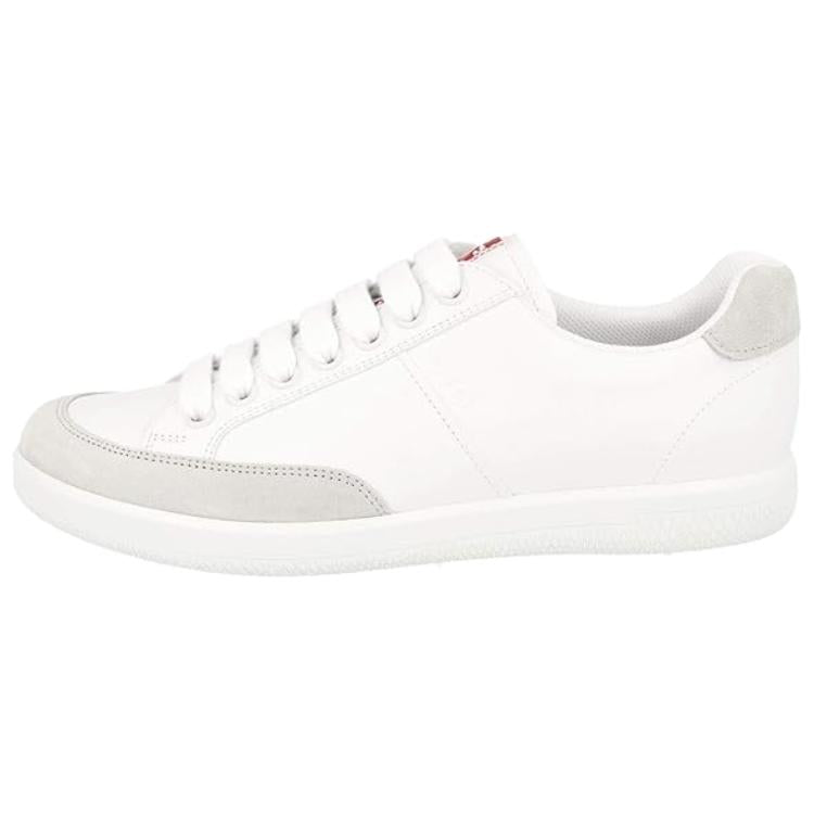 PRADA Low Top Skateboard Shoes Men's White