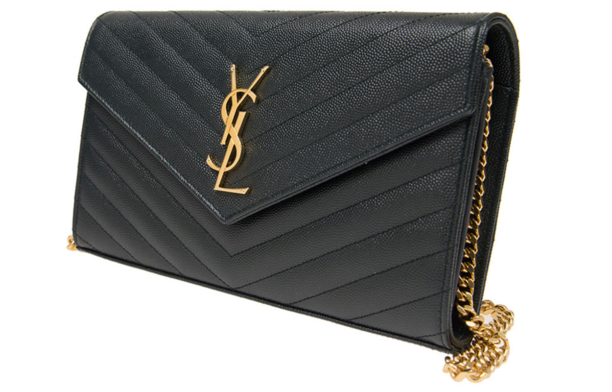 SAINT LAURENT Monogram Leather Crossbody Bag, Shoulder Bag Women's