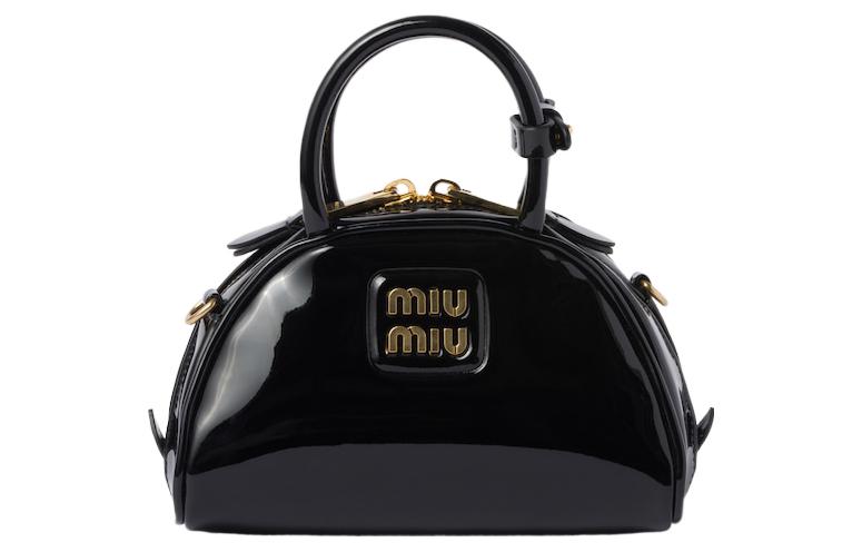 MIU MIU Leather Shoulder Bag, Crossbody Bag, Handbag Women's Black