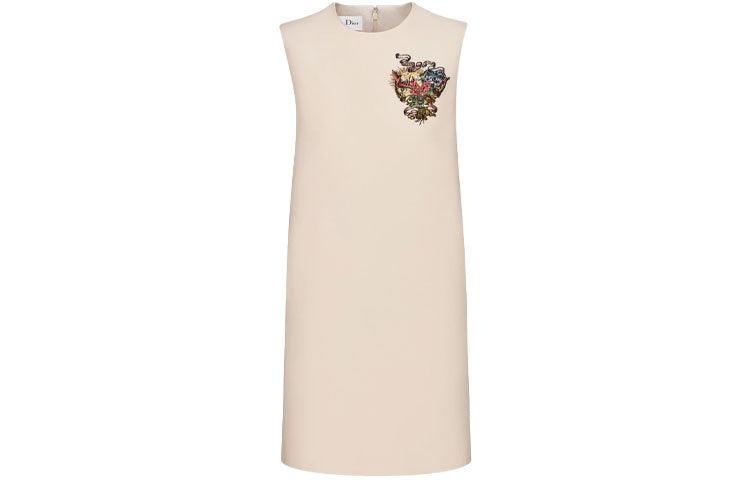 DIOR SS21 Sleeveless Dress Women's Ecru