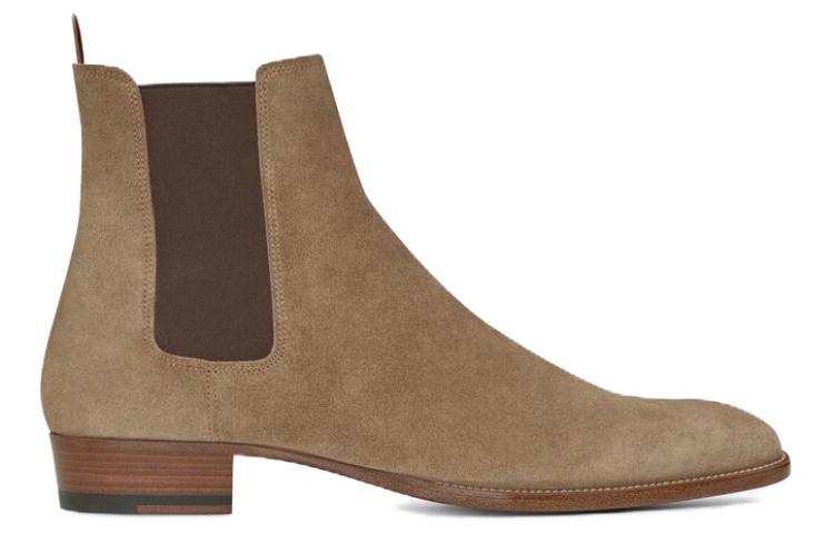 SAINT LAURENT Wyatt Beige Boots