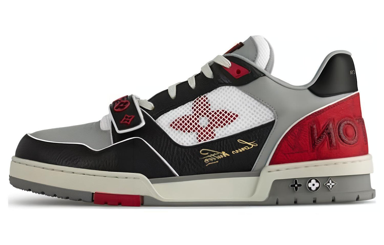 LOUIS VUITTON Lolv Trainer Strap On Black Grey Red