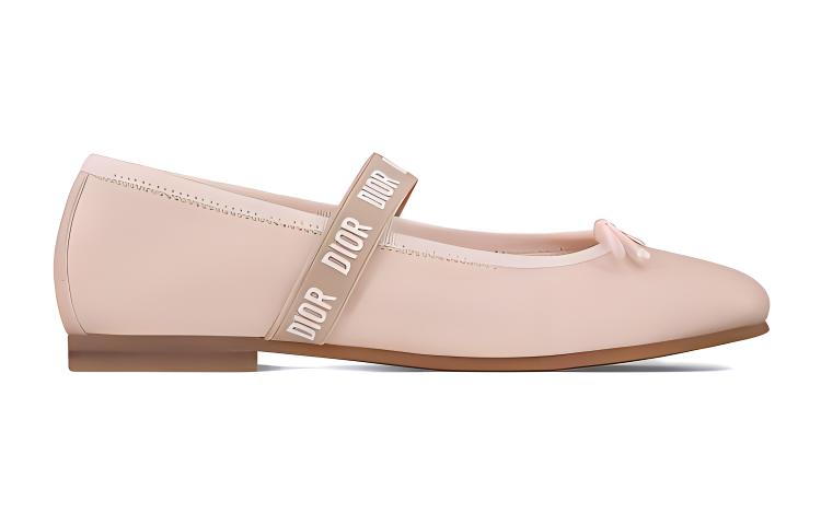 DIOR Cushioning, Wear Resistant Low Top Kids' Leather Shoes Pink Kids'