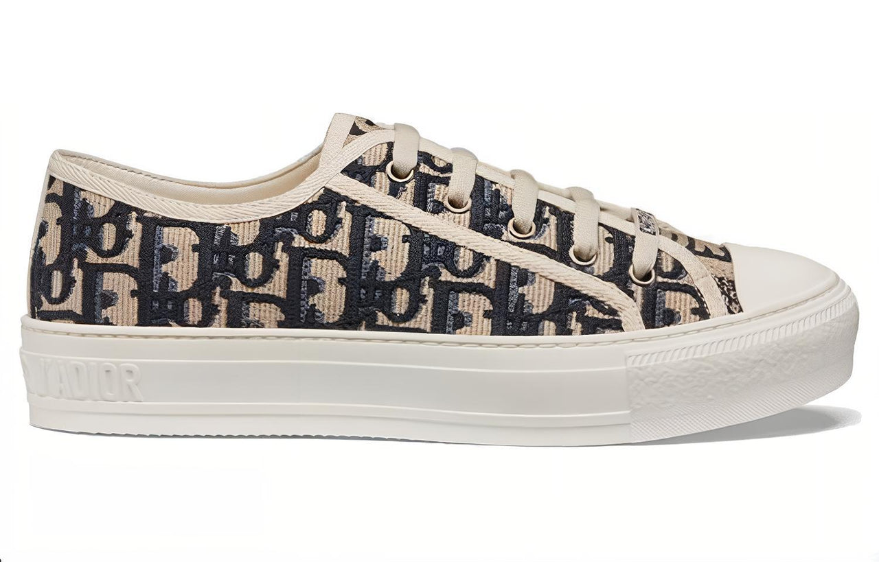 DIOR Walk'N'DIOR Oblique Navy Canvas Women's