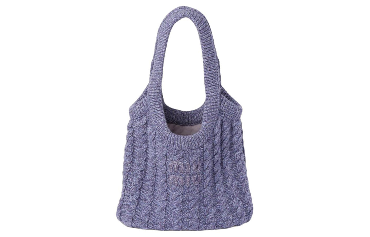 MIU MIU Fabric Tote Bag, Shopping Bag, Shoulder Bag, Handbag Women's Wisteria Purple