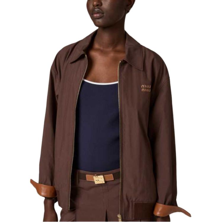 MIU MIU SS25 Jackets & Coats Women's Cocoa Brown