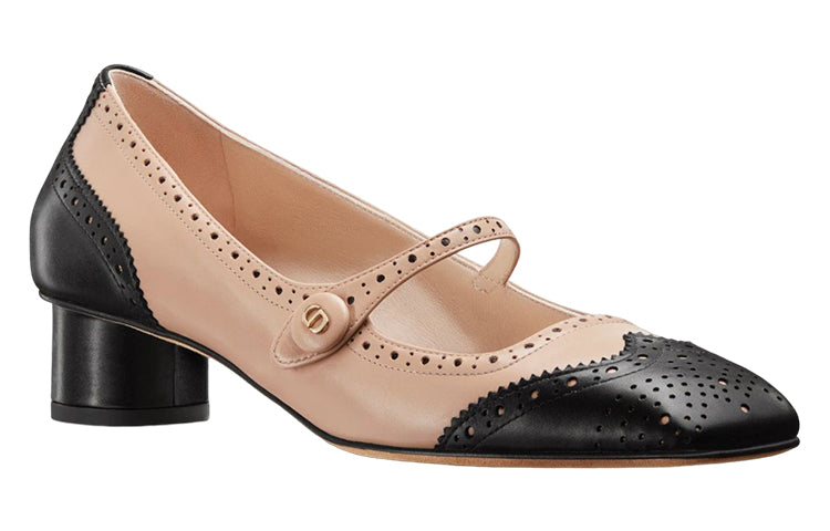 DIOR Spectadior Chunky Heel Medium Heel Shoes Women's Nude