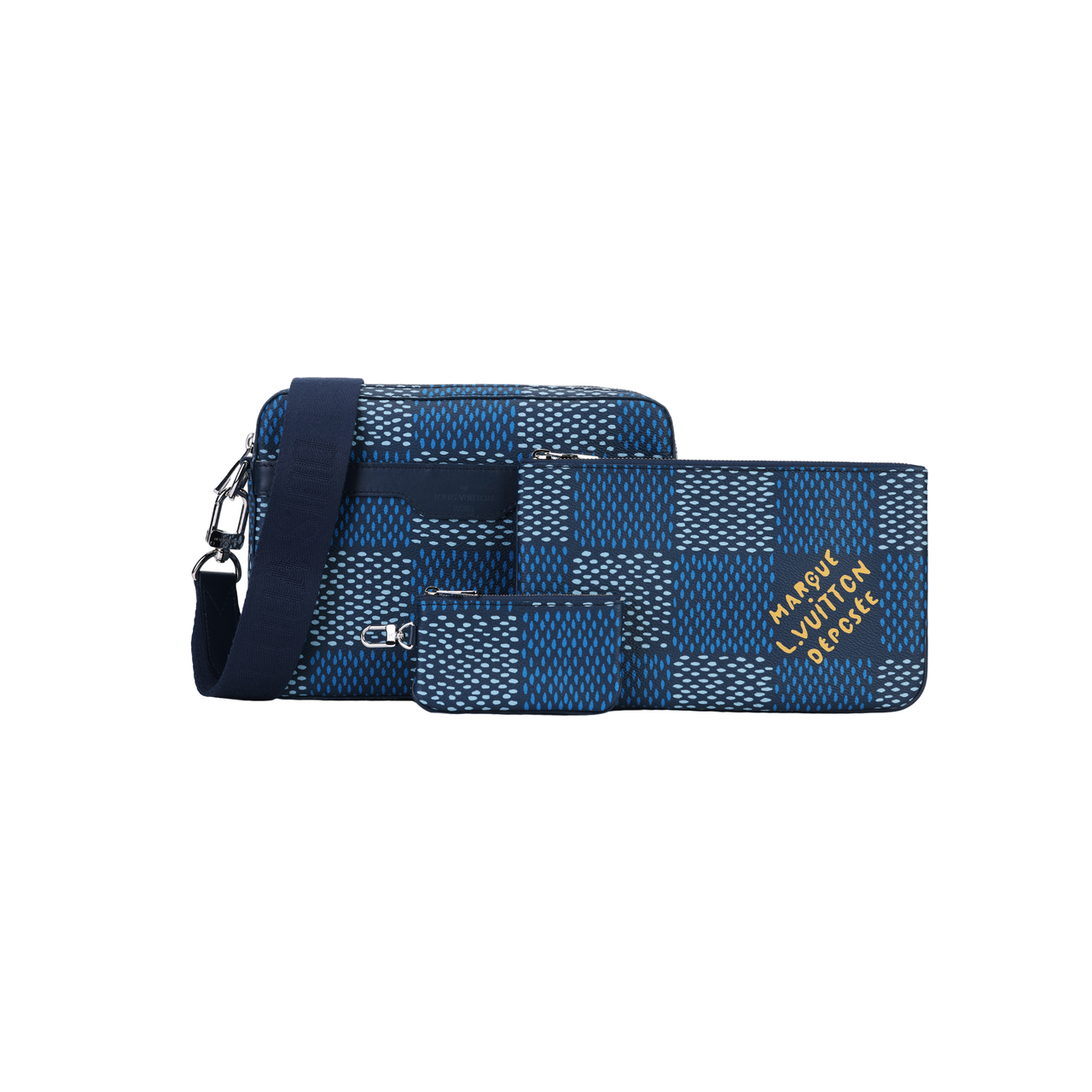 LOUIS VUITTON Trio Messenger Damier Heritage Blue