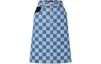 LOUIS VUITTON Damier Denim Skirt
