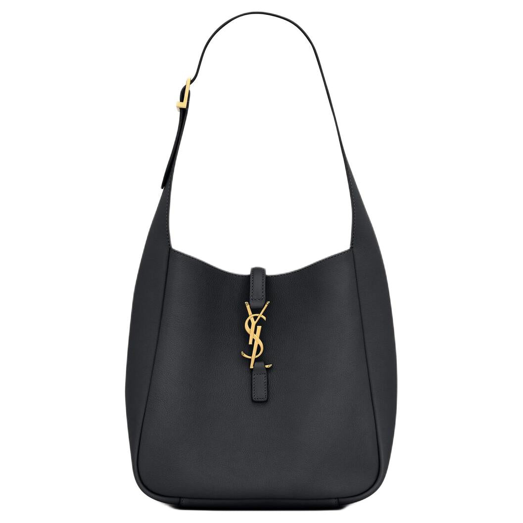 SAINT LAURENT LE5A7 Grained Leather Small Shoulder Bag Women's Abyss Blue