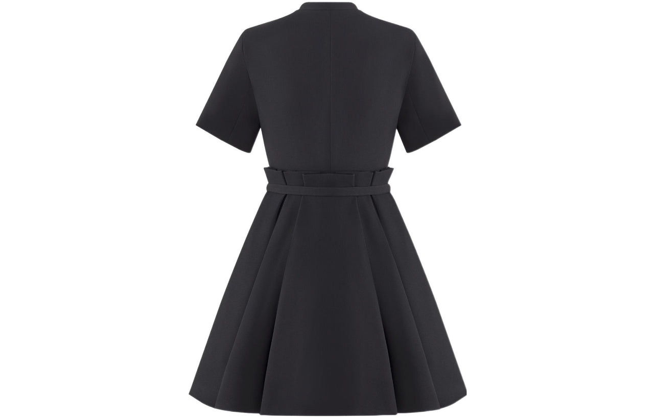 DIOR Short Sleeved Dress Women's Black