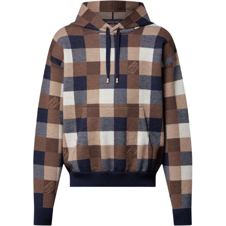 LOUIS VUITTON Damier Cashmere And Wool-Blend Hoodie