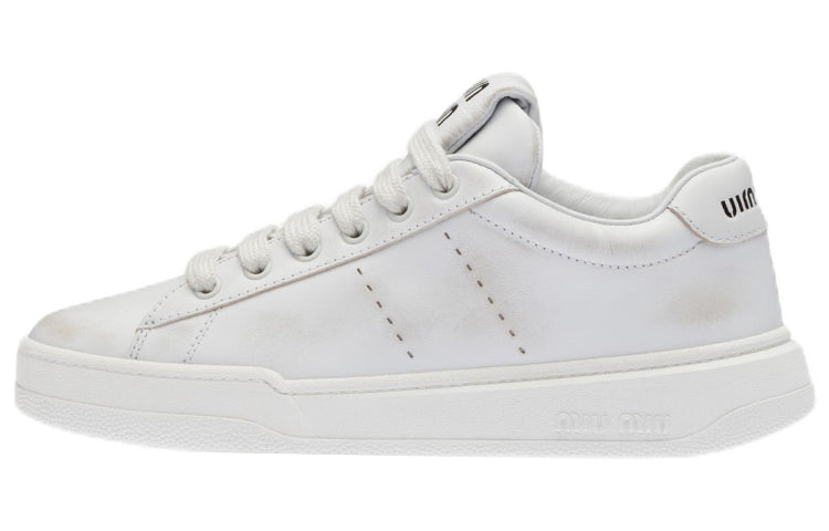 MIU MIU Low Top Stylish Skateboarding Shoes Women's White