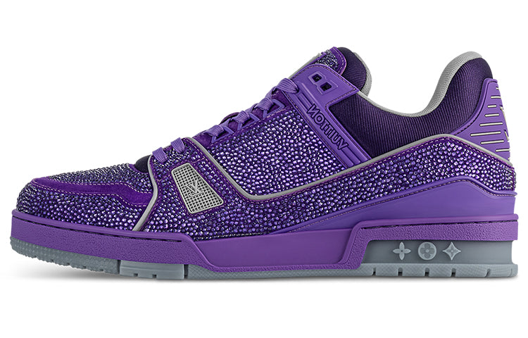 LOUIS VUITTON Trainer Low-Top Skateboard Shoes Men's Purple