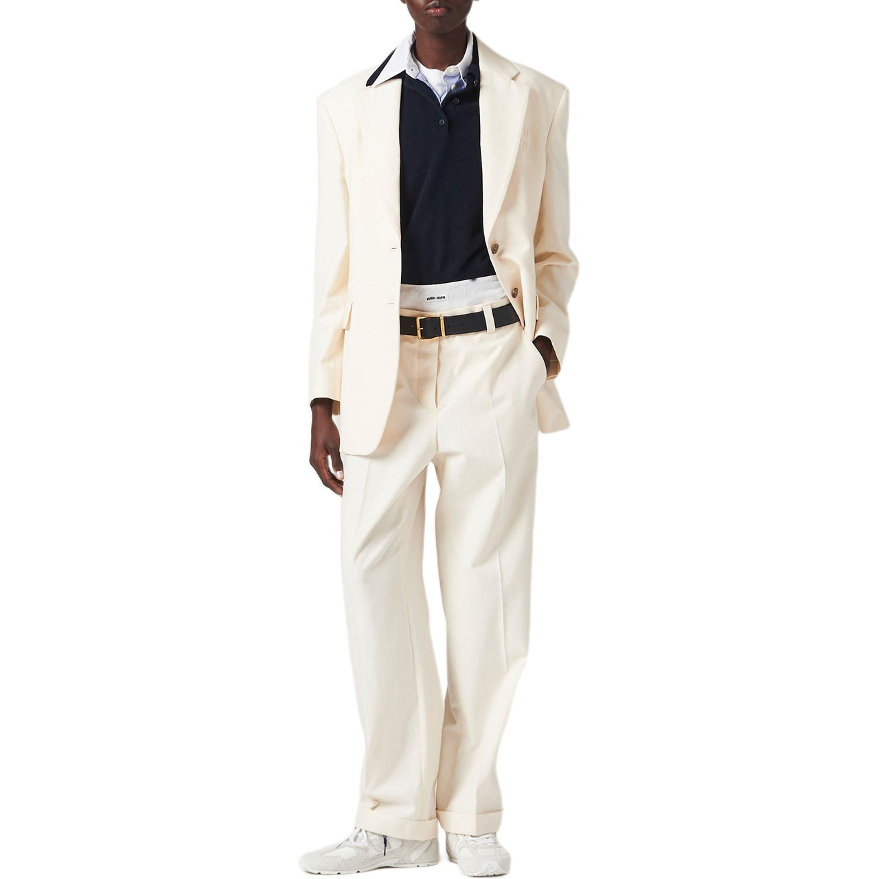 MIU MIU SS24 Casual Pants Women's Beige