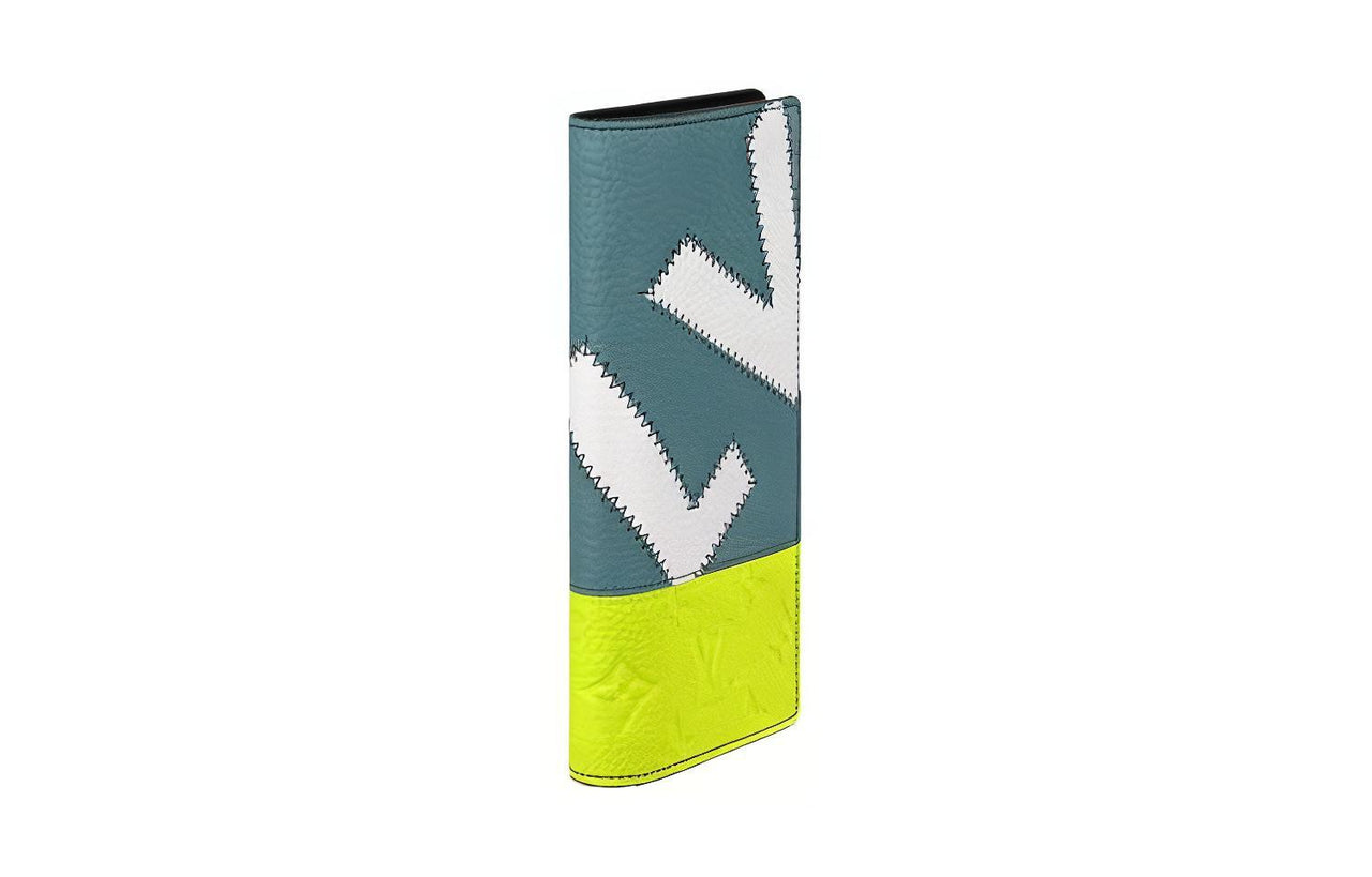 LOUIS VUITTON Brazza Taurillon Leather Wallet Men's Yellow & Multicolor