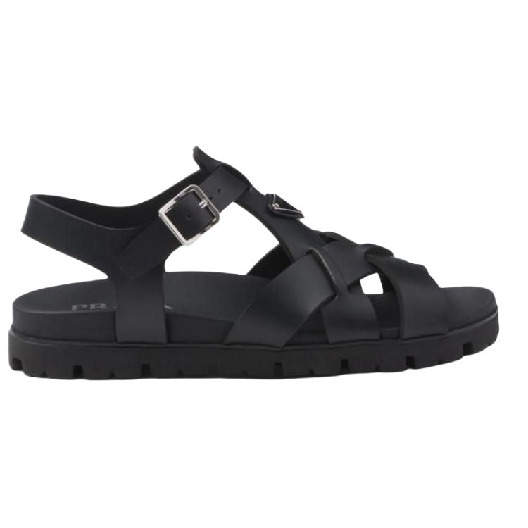 PRADA Triangle-logo Sandals