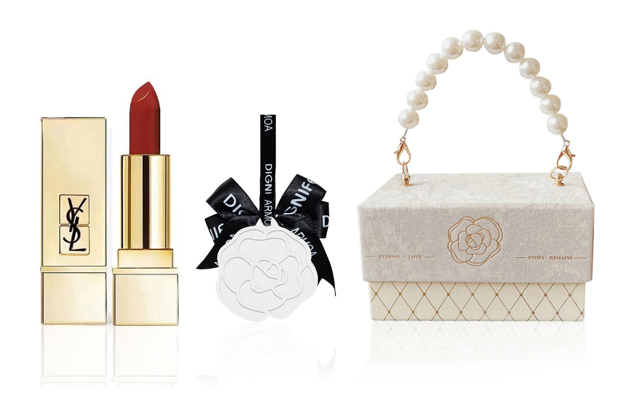 SAINT LAURENT Camellia Promise Box Lipsticks Matte Easy to Blend Long Lasting Complexion