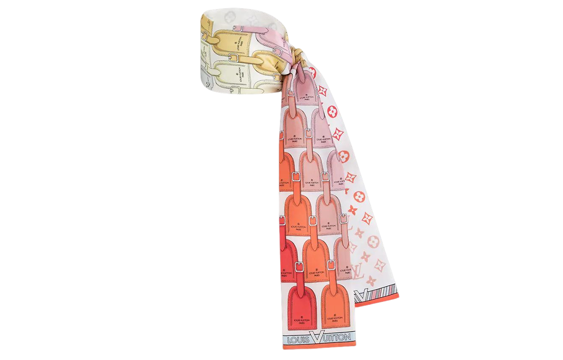 LOUIS VUITTON Silk Scarves Women's White