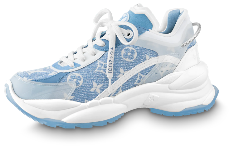 LOUIS VUITTON Run 55 Sneakers 'Blue Denim Monogram' Women's