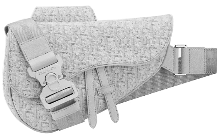 DIOR Saddle Leather Saddle Bag, Shoulder Bag, Crossbody Bag, Sling Bag, Fanny Pack Women's Beige