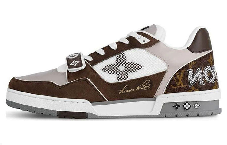 LOUIS VUITTON LV Trainer Brown Beige White