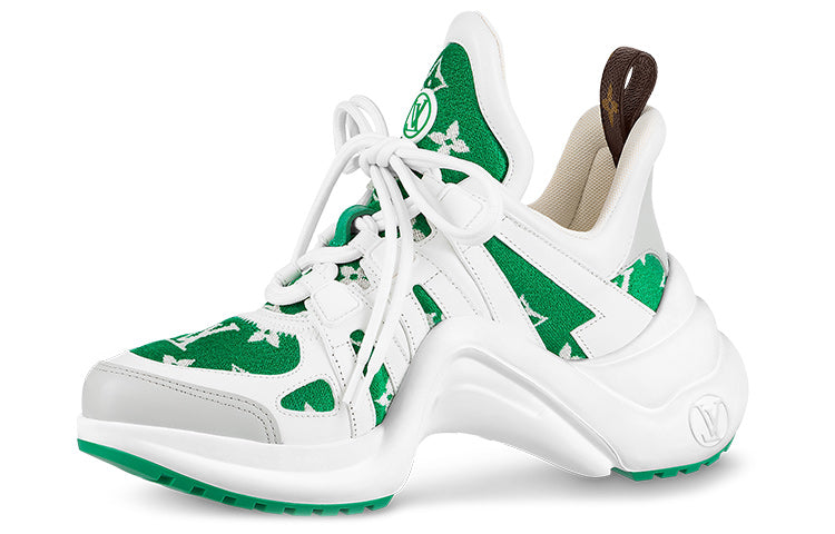 LOUIS VUITTON Lv Archlight Sneakers 'White With Green Monogram' Women's