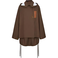 LOEWE Hooded Parka In Cotton Jackets & Coats Women's Brown