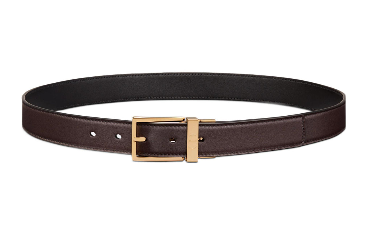 DIOR Cow Leather Belts Men's Width 3cm