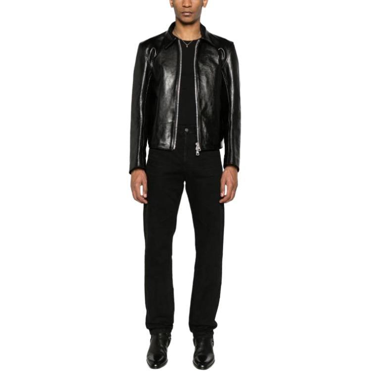 SAINT LAURENT Button Detailed Straight Leg Jeans