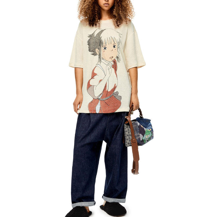LOEWE x QIANYUQIANXUN SS22 T Shirt Women's Ecru