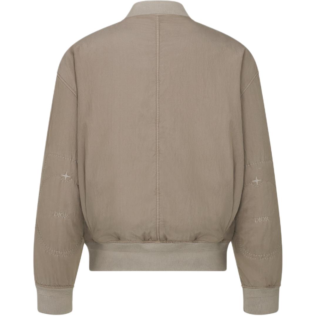 DIOR X Stone Island Habotai Silk Blend Bomber Jacket
