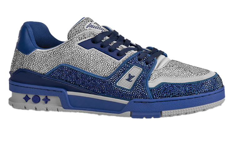 LOUIS VUITTON Trainer Sneakers 'Grey Blue Crystals'